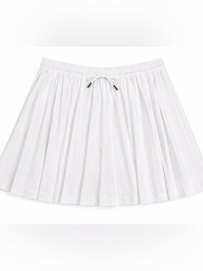 Vuori White Pleated Athletic Skirt